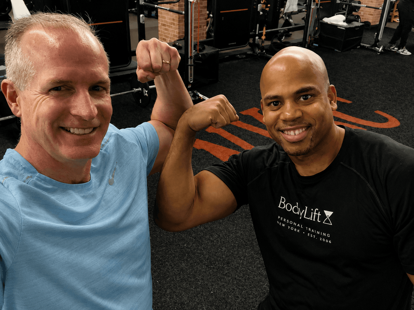 Andre with a client